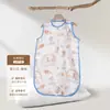 Bolsa de dormir para bebé de venta caliente transfronteriza, tejido de gasa de algodón de bambú, estilo chaleco sin mangas, para habitación con aire acondicionado, manta anti-patadas para recién nacidos, certificado CPC