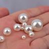 Perla de concha natural Nanyang 3-18 mm blanca redonda para joyería DIY, cuentas de concha de medio agujero, cuentas sueltas al por mayor