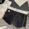 Pantalones Cortos de Seguridad de Nuevo Estilo para Mujer, Dos en Uno Anti-Exposición Sin Costuras de Seda Helada de Verano Delgados de una Pieza de Cintura Media tipo Boxer