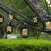 Cadena de luces solares, lámpara de queroseno retro, lámpara de ambiente, carpa exterior, patio, dosel, cadena de luces decorativas para acampar