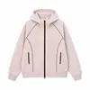 Cardigan Hoodie com Zíper Espessado Costura Contrastante com Capuz Estilo Solto Novo Primavera/Outono 2026 Estilo Coreano Unissex