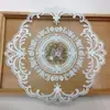 Mantel individual de encaje francés, Mantel de encaje, Mantel redondo calado bordado, Accesorio para fotografía, Cubierta grande a prueba de polvo para mesa de centro