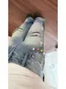 Jeans Largo Rasgado Estilo Americano para Mulheres, Novo Estilo de Verão, Caimento Solto para Figuras Plus-Size, Valoriza o Corpo em Formato de Pera, Calças de Corte Reto