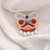 Broche de Mariposa con Pasador para Mujer, Pin de Nicho de Alta Gama, Elegante Elegante, Ropa Fija, Traje, Joyería de Perlas