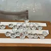 Acessórios de Estrela de Cristal Branco Natural Pulseira DIY Feita à Mão Colar Contas Espaçadoras Pingente Acessórios de Moda Cristal Branco