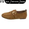 Zapatos de mujer estilo cuero vintage old money, zapatos Birkenstock, suela blanda, cómodos de llevar, nuevos mocasines slip-on 2026