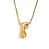 Moda Europeia e Americana Simples Nicho Personalidade Hip Hop Explosões Colar Aço Inoxidável Banhado a Ouro 18K Colar com Letras Bolha para Mulheres