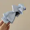 Presilha Banana Preta Estilo Francês com Toque de Luxo, Nova Presilha Tibia Coreana para Rabo de Cavalo Alto Acessório de Cabelo