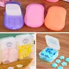 Hojuelas de Jabón Desechables, Caja Mini de Pétalos de Jabón para Viaje, Hojuelas de Jabón de Manos Portátiles, Papel Jabón