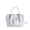 2026 Bolso Cubo Nuevo Simple Plegado Moda Primavera/Verano Bolso de Hombro Único Cruzado Bolso de Mano Cuadros para Viajes Diarios para Mujeres