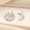 Europa y Estados Unidos aretes de sol y luna de moda transfronterizos estación independiente femenina aretes creativos de regalo de vacaciones