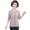 Suéteres de Punto para Mujeres de Mediana Edad y Mayores, Suéteres de Manga Larga con Cuello Estilo Madre, Tops Holgados Abotonados, Cárdigans Falsos, Casuales y Versátiles