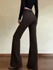 Pantalones deportivos de verano finos para mujer, color gris, estilo nuevo 2026, holgados, para yoga, adelgazantes, casuales, de pierna ancha, acampanados, pants deportivos