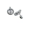 Brincos de prata esterlina S925, brincos de moissanita femininos, brincos redondos com fecho de bolsa, brincos transversais femininos, 1 quilate, cor D, brincos de diamante mosane