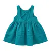 Vestido Chaleco Sin Mangas de Moda Nuevo 2026 para Niñas, Vestido Pastel de Cuello de Muñeca Nuevo de Verano, Vestido de Princesa en Verde