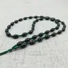 Cordão para joias trançado à mão contas de ágata natural em formato de arroz corda para DIY ornamentos de jade cordão atacado