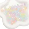 Contas Redondas Acrílicas Estilo Japonês Peroladas Sereia com Furos Contas Soltas Material para Fazer Pulseira DIY Artesanal