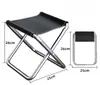 Banqueta de Camping Dobrável Portátil, Banqueta de Acampamento Mini Dobrável de Alta Resistência para Pesca, Viagem, Caminhada, Acampamento