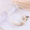 Joias de Luxo Leve de Novo Produto Transfronteiriço Outono e Inverno Pérola de Água Doce de Alta Qualidade Pequeno Estilo Fragrante Diamante Corrente para Suéter Acessórios Colar