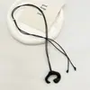Colar de Corda de Cera Geométrico Irregular Retro Transfronteiriço Corrente Longa Simples Retro para Suéter Design de Nicho