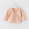 Roupa Externa para Bebê Outono e Inverno Cardigã Quente com Forro de Lã para Meninos, Roupa Espessa para Bebês, Tops para Crianças Pequenas, Roupas de Inverno para Meninas