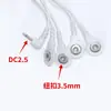 Cable de Electrodo en Forma de Codo DC2.5 Uno a Cuatro en Stock Cable de Conexión para Masaje Conductivo de Dispositivo de Fisioterapia con Botón de 3.5