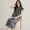 [Algodón Puro] Camisón de Verano para Mujer, Vestido de Longitud Media sin Mangas, Ropa de Casa Casual Holgada, Se Puede Usar Afuera