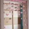 Cortina de Puerta sin Clavos Love Kitty Cat Cortina de Puerta Divisoria para Sala de Estar Cortina Decorativa de Pared Colgante para el Hogar en las Cuatro Estaciones Velcro