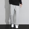 Pantalones de Hombre Primavera y Otoño Nuevo Estilo Hong Kong Sueltos Pierna Ancha Rectos Casuales Juveniles Simples Versátiles Cómodos Pantalones Deportivos Hombre