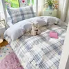 Ropa de Cama de Algodón Puro de Tres Piezas para Dormitorio de Estudiantes Universitarios Sábana de Algodón Puro Funda Nórdica Sábana Ajustada Individual Modelo Nuevo 2026 Ropa de Cama