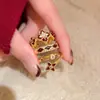 Anillo Abierto de Esmalte Rojo para Mujer, Lujo Ligero, Gama Alta, Nicho, Exquisito Anillo para Dedo Índice, Súper Hermoso, Anillo Único y Bonito