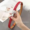Cinturón de Cuero para Mujer Kelly, Cosido a Mano, Elástico, Hebilla Giratoria sin Agujeros, Cinturón Delgado, Accesorio Decorativo Versátil para Abrigos, 1.8cm