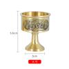 Taça de Vinho de Cobre para Deus da Riqueza Pé Alto para Adoração de Taças Deus Doméstico para Guan Gong Mestre Senhor Taça de Vinho Copo de Homenagem Ornamento