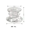 Suporte de Vela de Vidro Simples Estilo Europeu com Base em Forma de Haste para Uso Doméstico, Decoração Romântica de Mesa