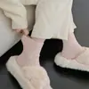 Nuevos Calcetines de Hilo de Lana Otoño e Invierno para Mujer, Espesos Cálidos de Canalé Caídos a Media Pantorrilla para Casa y Dormir