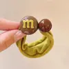 Elásticos de Cabelo Elásticos de Contas de Cor Sólida Coreanos e Japoneses para Mulheres, Novas Faixas de Cabelo Simples Fofas Que Não Danificam o Cabelo, Acessórios de Cabelo para Atacado