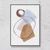 Pintura Decorativa Ins Estilo Nórdico Literaria y Artística Fresca Pequeña Retro Nicho Líneas Abstractas Simple Personaje de Pluma Naranja Pintura Colgante