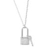 Collar de plata de ley s925 con candado y llave personalizado para mujer, cadena para la clavícula de moda, estilo frío de celebridad de internet, lujo ligero, nicho, simple