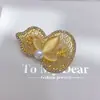 Broche de Calabaza Estilo Chino Nuevo de Perla de Agua Dulce Natural Zhuji Buena Suerte y Fortuna Ramillete Moda Otoño e Invierno Versátil Venta al por Mayor