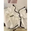Pijama de Algodón de Manga Larga con Bloques de Color Estilo Perezoso Estilo Ins para Mujer, Nuevo para Primavera y Otoño 2025, Conjunto de Pantalones Largos Suave y Acogedor Ropa de Casa