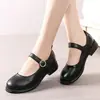 Zapatos Mary Jane para Mujer 2026 Otoño Nuevo Estilo Universitario Versión Coreana Zapatos Lolita Japoneses con Velcro para Pies Anchos Zapatos Pequeños de Cuero