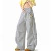 Calça Larga Xadrez Casual com Pingentes de Estrela para Homens e Mulheres, Estilo Ins Outono 2026, Calça Solta para Casal