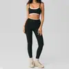 Conjunto de Roupa de Yoga Color Block com Bolinhas Transfronteiriço, Top de Yoga Falso Duas Peças, Calça Esportiva para Ciclismo e Fitness, Conjunto Esportivo
