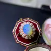 Venta Caliente en Vivo Estilo Nuevo Anillo de Ópalo Natural Imitación Lujoso Elegante Tesoro de Color Colgante Traje de Joyería Pendientes Collar