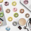 50 Donas Caricatura Realista Coloridas Decoración Manual de Bricolaje Maleta Taza de Agua Transparentes Impermeables Pegatinas de Postre