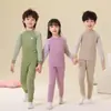 Pijamas para Niños, Ropa de Otoño para Niñas y Pantalones Largos, Camisetas Térmicas de Terciopelo Grueso para Niños Tallas Mediana y Grande, Ropa Interior Térmica para Niños, Conjuntos de Ropa para el Hogar
