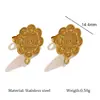 Accesorios de Joyería Transfronterizos Europeos y Americanos Pendientes Colgantes Moda Versátil Clips Redondos para Orejas Joyería con Diseño Hueco
