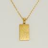 Collar Cruzado de Acero Inoxidable y Oro de 18K con Carta del Tarot para Mujer, Moderno y Único Colgante Cuadrado de Acero de Titanio Joyería al por Mayor