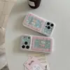 Diseño de gato con patrón de onda de concha, adecuado para funda de teléfono iPhone 18, Apple 17 Pro Max, bordes redondos, diseño lindo, también disponible para iPhone 16 y 15, estilo coreano