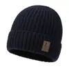 Gorro de Punto Cálido con Logo R de Moda Unisex Invierno Lana para Exteriores Protección contra el Frío Gorro Pullover Versátil de Punto